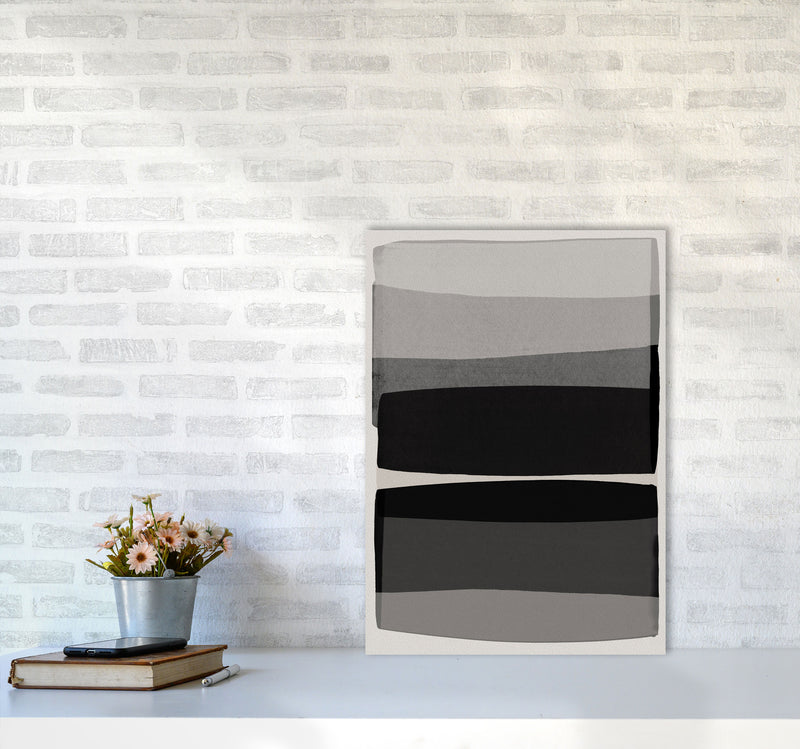 Modern Black and White Abstract Art Print by Orara Studio A2 Black Frame