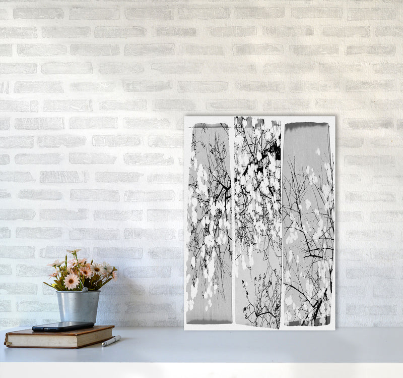 Oriental Blossom Botanical Art Print by Orara Studio A2 Black Frame