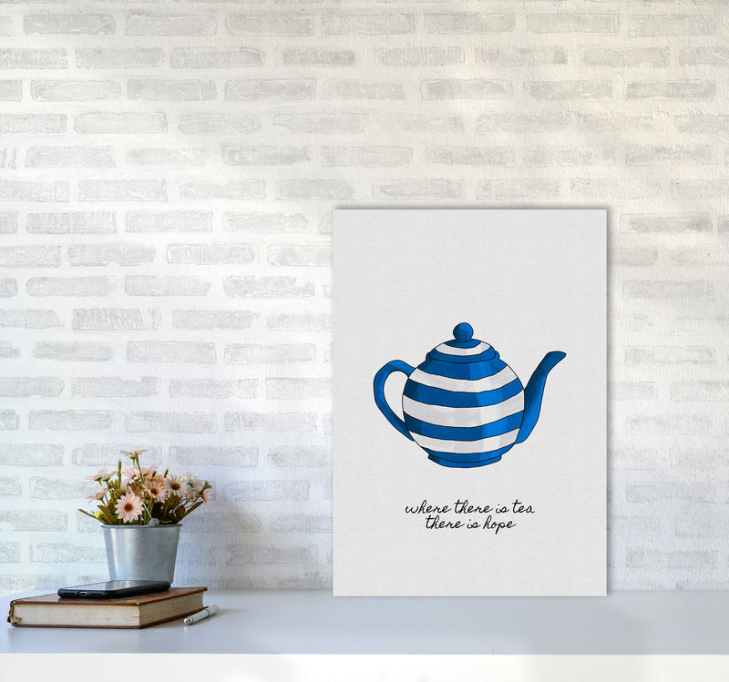 Where There Is Tea Quote Art Print by Orara Studio A2 Black Frame