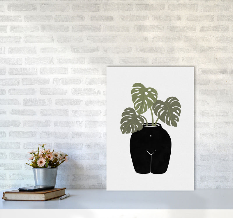 Body-tanical Vase Art Print by Orara Studios A2 Black Frame