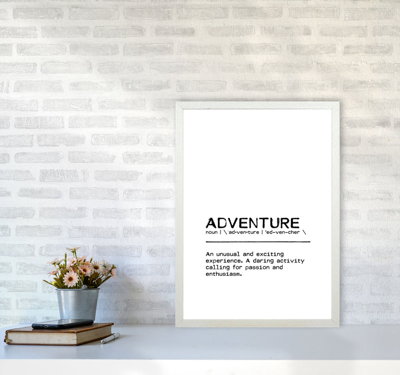 Adventure Experience Definition Quote Print By Orara Studio A2 Oak Frame