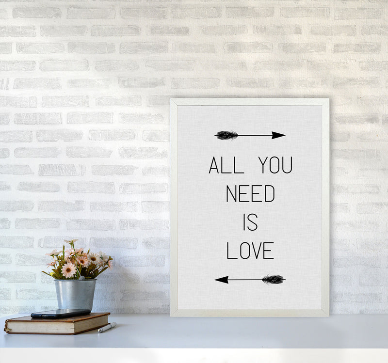 All You Need Is Love Print By Orara Studio A2 Oak Frame