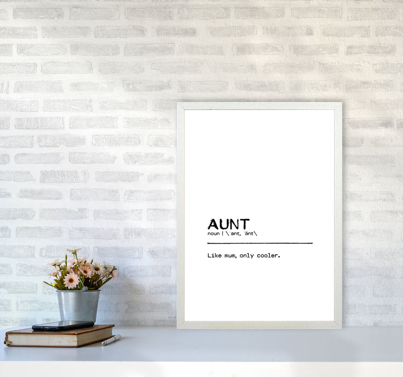 Aunt Cool Definition Quote Print By Orara Studio A2 Oak Frame