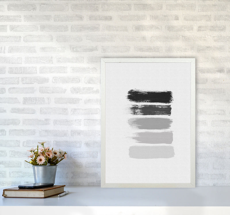 Black And White Stripes Print By Orara Studio A2 Oak Frame