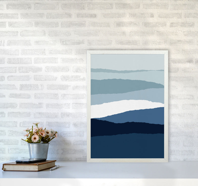 Blue Abstract II Print By Orara Studio A2 Oak Frame