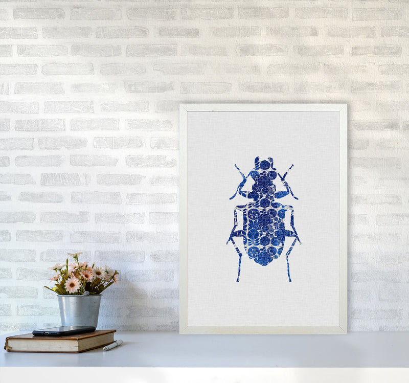 Blue Beetle II Print By Orara Studio Animal Art Print A2 Oak Frame