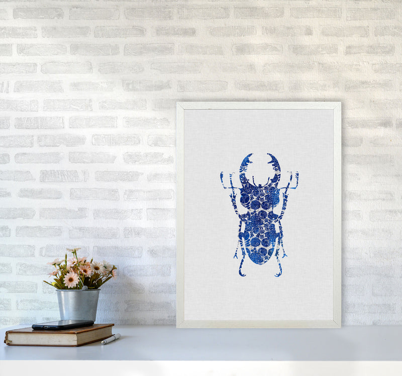 Blue Beetle III Print By Orara Studio Animal Art Print A2 Oak Frame
