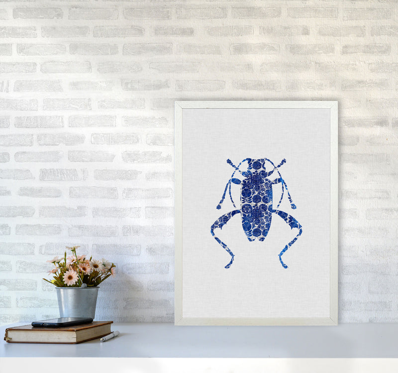 Blue Beetle IV Print By Orara Studio Animal Art Print A2 Oak Frame