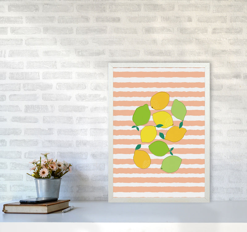 Citrus Crowd Print By Orara Studio, Framed Kitchen Wall Art A2 Oak Frame