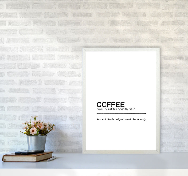 Coffee Attitude Definition Quote Print By Orara Studio A2 Oak Frame