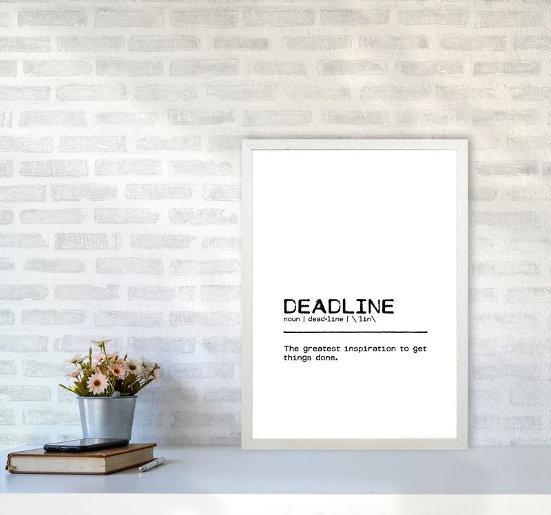 Deadline Inspiration Definition Quote Print By Orara Studio A2 Oak Frame