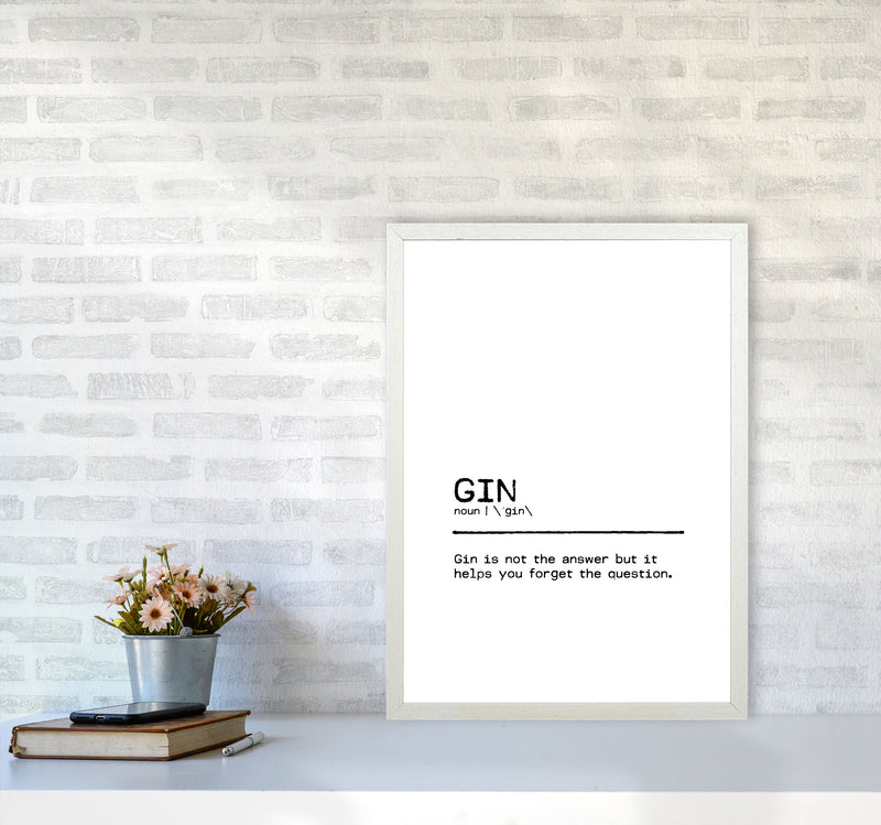 Gin Forget Definition Quote Print By Orara Studio A2 Oak Frame