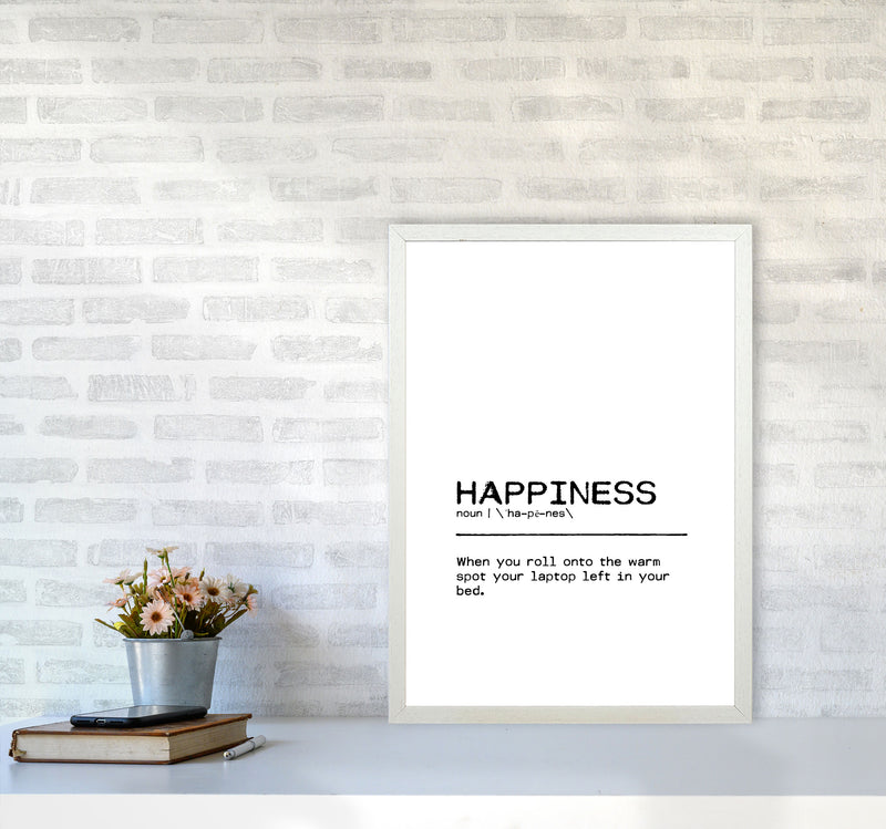 Happiness Laptop Definition Quote Print By Orara Studio A2 Oak Frame