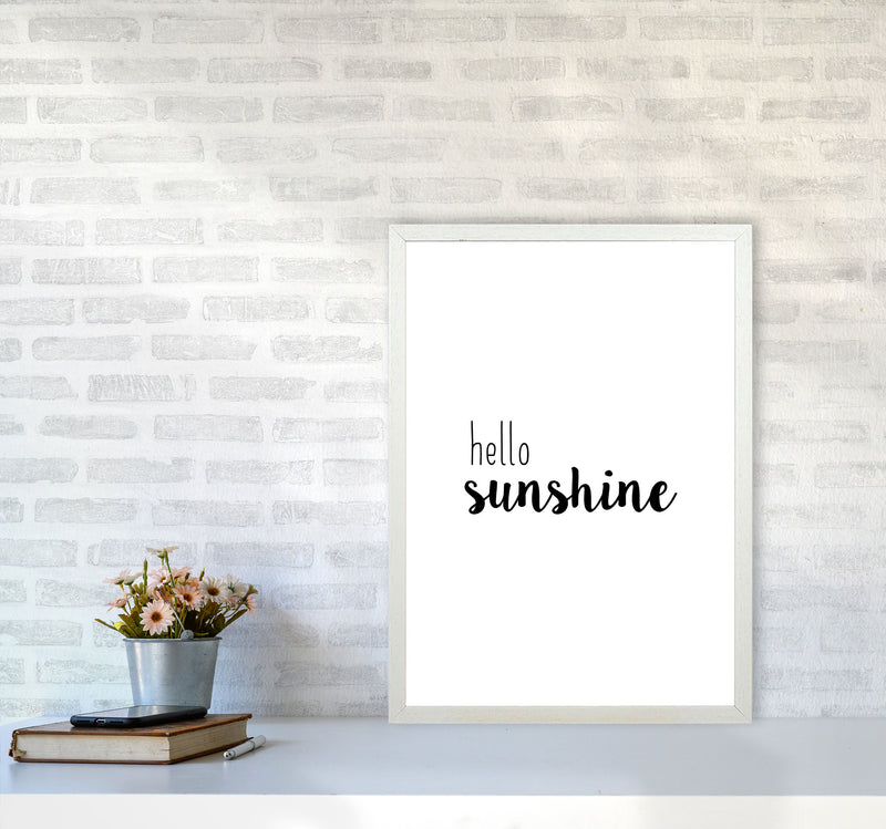 Hello Sunshine Quote Print By Orara Studio A2 Oak Frame