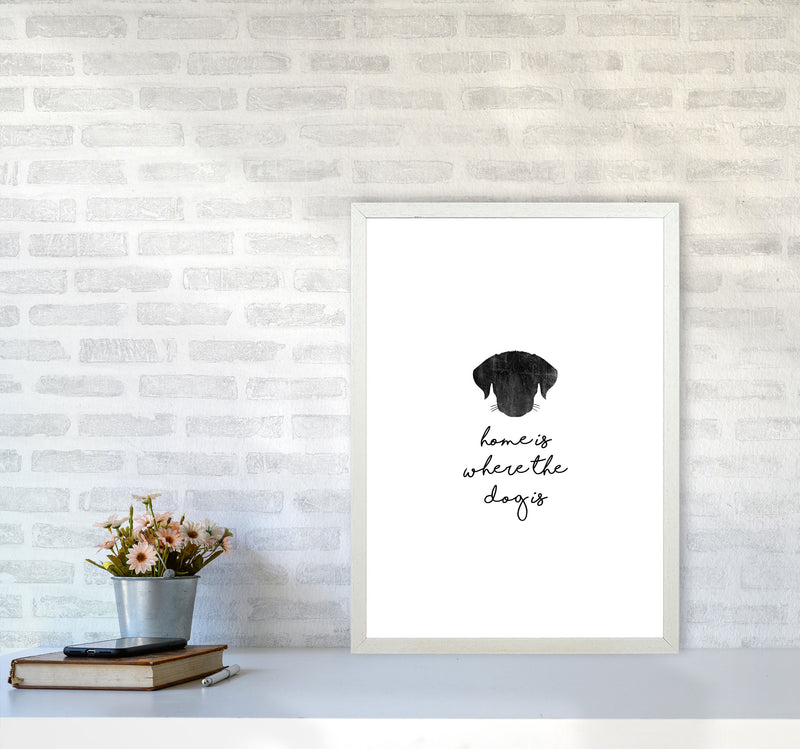 Home Is Where The Dog Is Print By Orara Studio Animal Art Print A2 Oak Frame