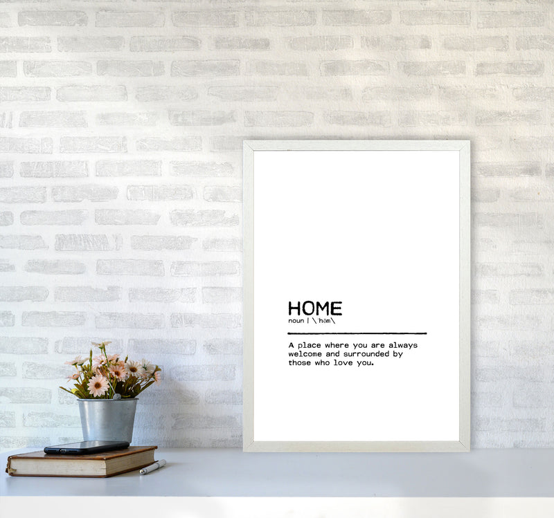 Home Welcome Definition Quote Print By Orara Studio A2 Oak Frame