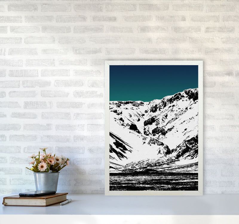 Iceland Mountains II Print By Orara Studio, Framed Botanical & Nature Art Print A2 Oak Frame