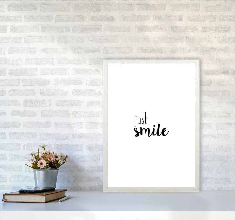 Just Smile Quote Print By Orara Studio A2 Oak Frame