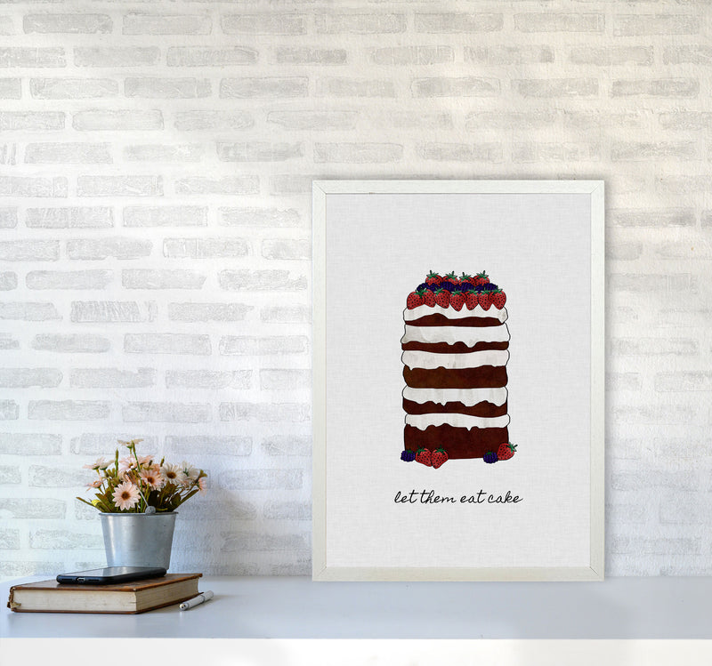 Let Them Eat Cake Print By Orara Studio, Framed Kitchen Wall Art A2 Oak Frame