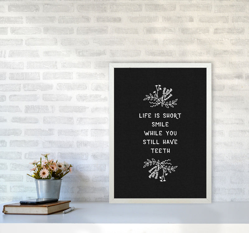 Life Is Short Funny Quote Print By Orara Studio A2 Oak Frame