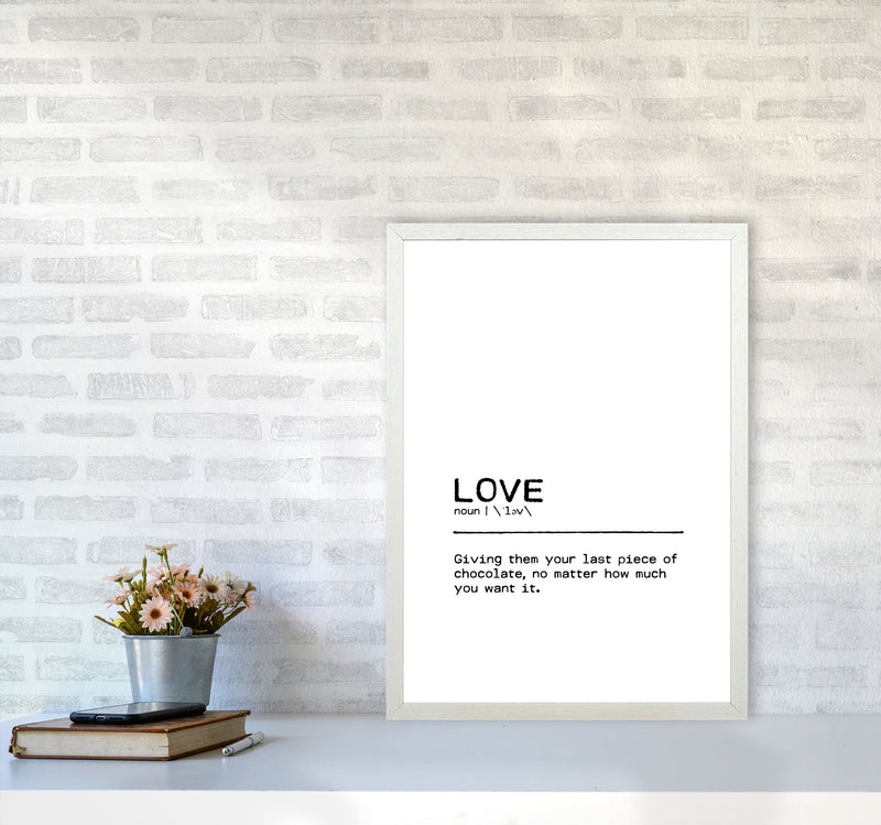 Love Chocolate Definition Quote Print By Orara Studio A2 Oak Frame