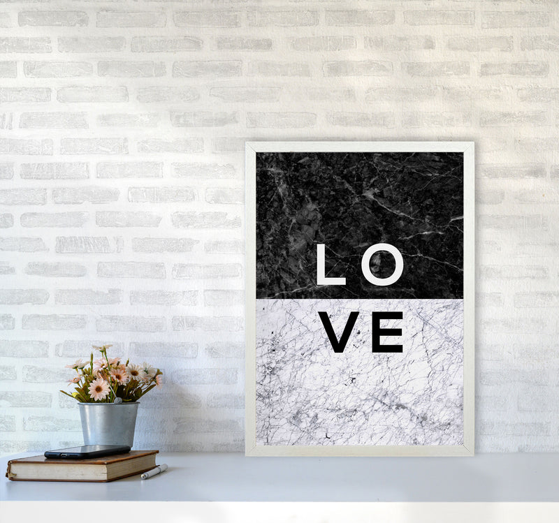 Love Marble Quote Print By Orara Studio A2 Oak Frame