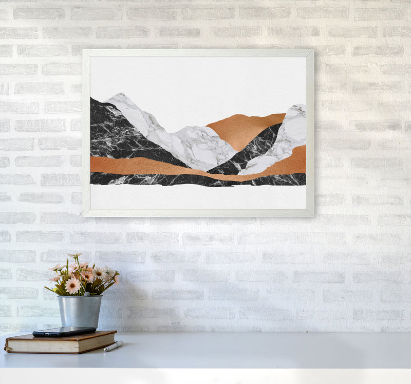 Marble Landscape I Print By Orara Studio, Framed Botanical & Nature Art Print A2 Oak Frame