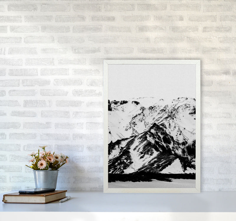 Minimalist Mountains Print By Orara Studio, Framed Botanical & Nature Art Print A2 Oak Frame