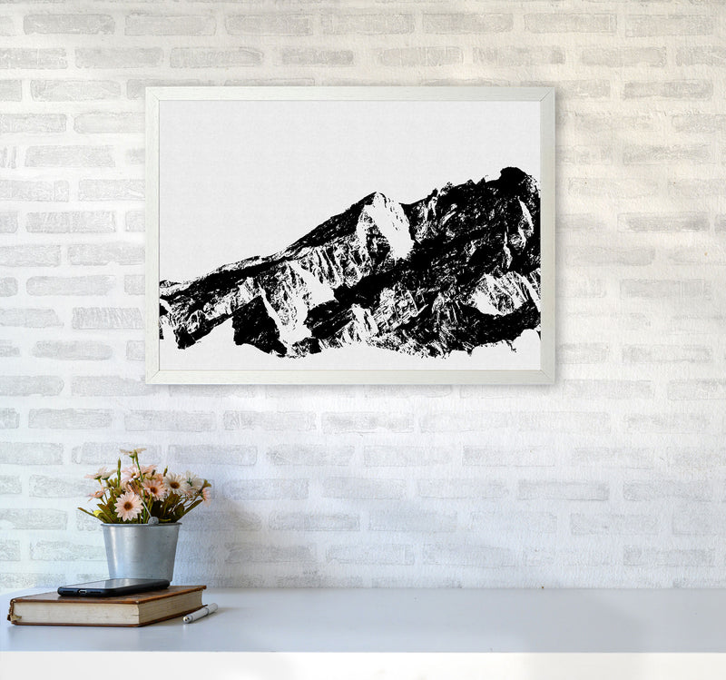 Mountains I Print By Orara Studio, Framed Botanical & Nature Art Print A2 Oak Frame