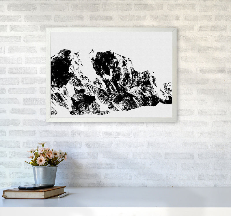 Mountains II Print By Orara Studio, Framed Botanical & Nature Art Print A2 Oak Frame