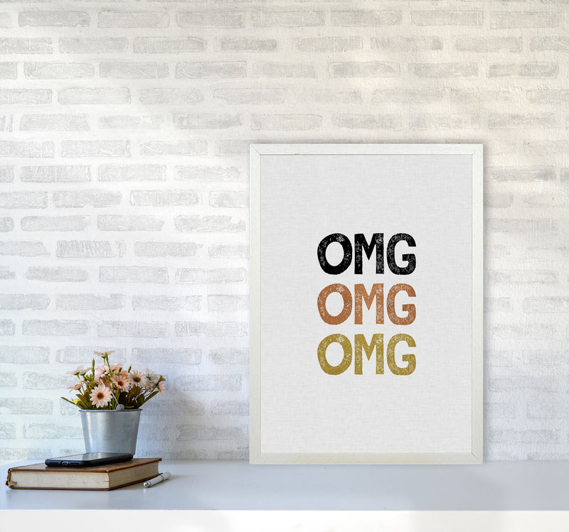 OMG Funny Quote Print By Orara Studio A2 Oak Frame