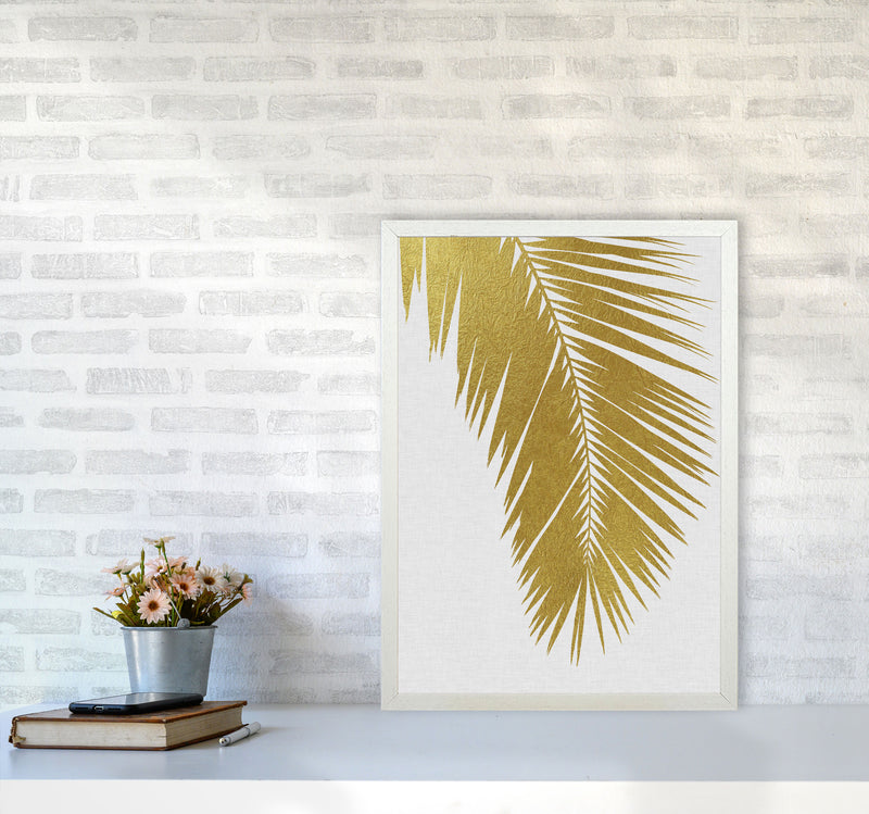 Palm Leaf Gold I Print By Orara Studio, Framed Botanical & Nature Art Print A2 Oak Frame