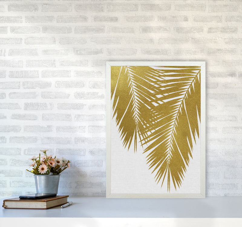 Palm Leaf Gold II Print By Orara Studio, Framed Botanical & Nature Art Print A2 Oak Frame