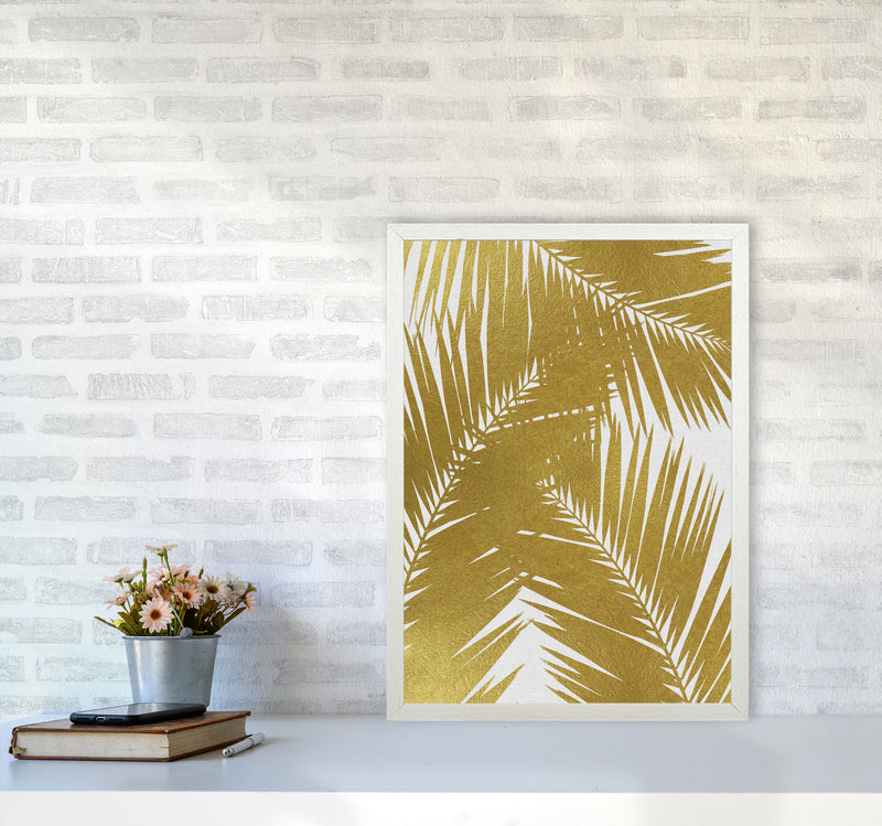 Palm Leaf Gold III Print By Orara Studio, Framed Botanical & Nature Art Print A2 Oak Frame