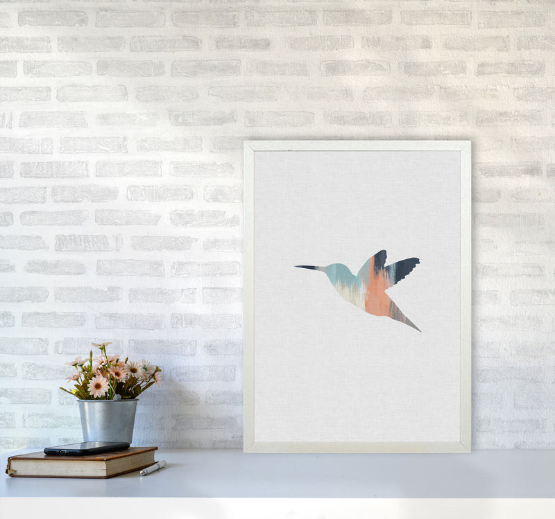 Pastel Hummingbird I Print By Orara Studio Animal Art Print A2 Oak Frame