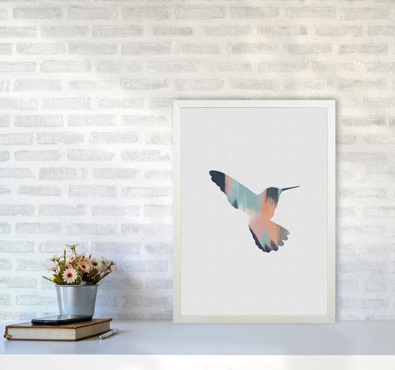 Pastel Hummingbird II Print By Orara Studio Animal Art Print A2 Oak Frame