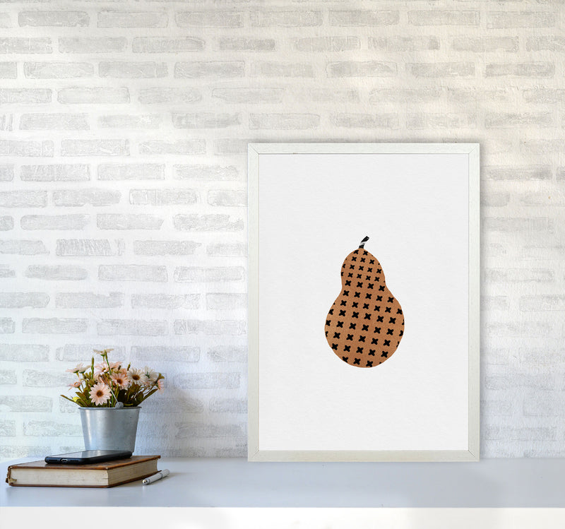 Pear Fruit Illustration Print By Orara Studio, Framed Kitchen Wall Art A2 Oak Frame