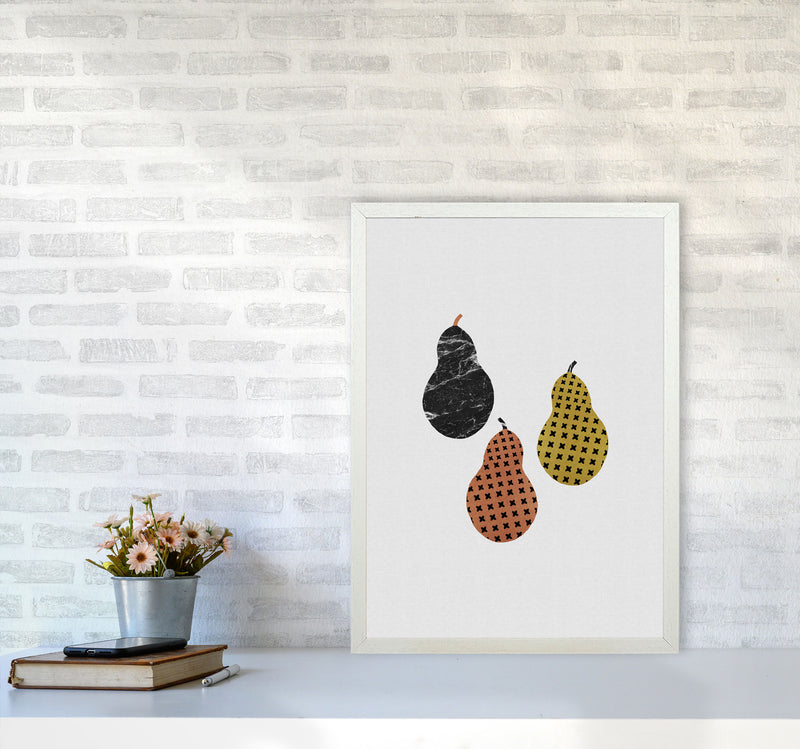 Pears Print By Orara Studio, Framed Kitchen Wall Art A2 Oak Frame
