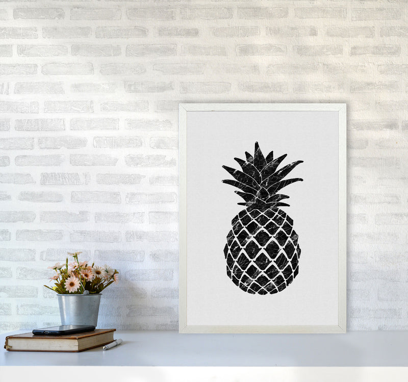Pineapple Marble Print By Orara Studio, Framed Kitchen Wall Art A2 Oak Frame
