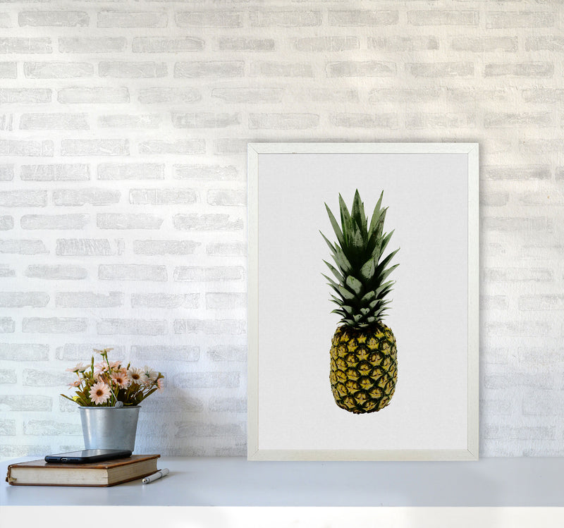 Pineapple Print By Orara Studio, Framed Kitchen Wall Art A2 Oak Frame