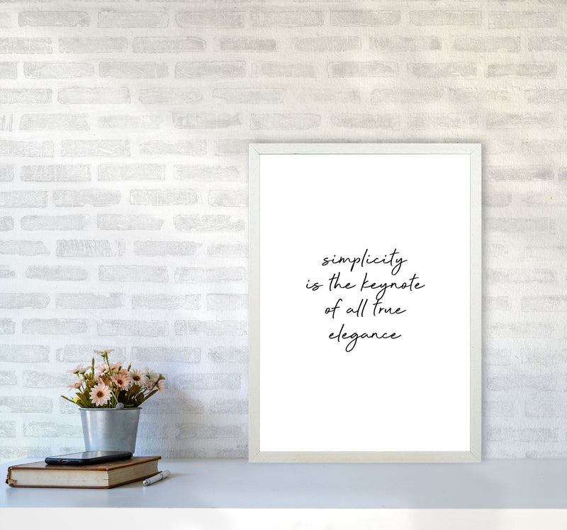 Simplicity Is The Keynote Quote Print By Orara Studio A2 Oak Frame