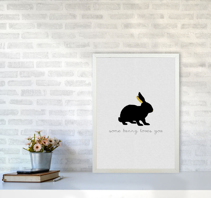 Some Bunny Loves You Animal Quote Print By Orara Studio A2 Oak Frame