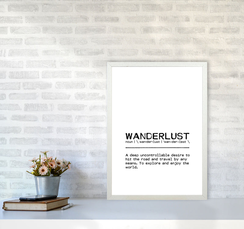 Wanderlust Desire Definition Quote Print By Orara Studio A2 Oak Frame
