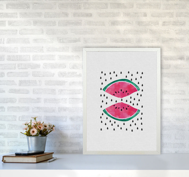 Watermelon Slices Print By Orara Studio, Framed Kitchen Wall Art A2 Oak Frame