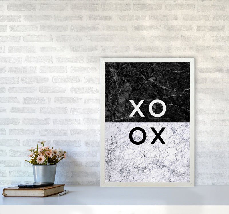 XO Hugs & Kisses Quote Print By Orara Studio A2 Oak Frame