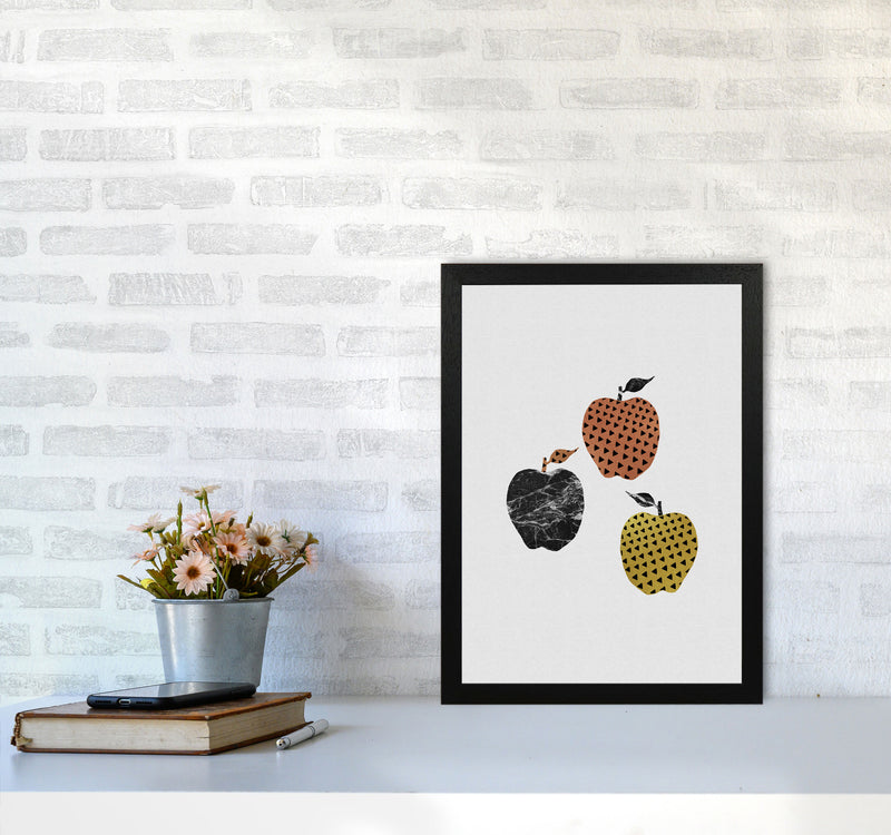 Apples Print By Orara Studio, Framed Kitchen Wall Art A3 White Frame