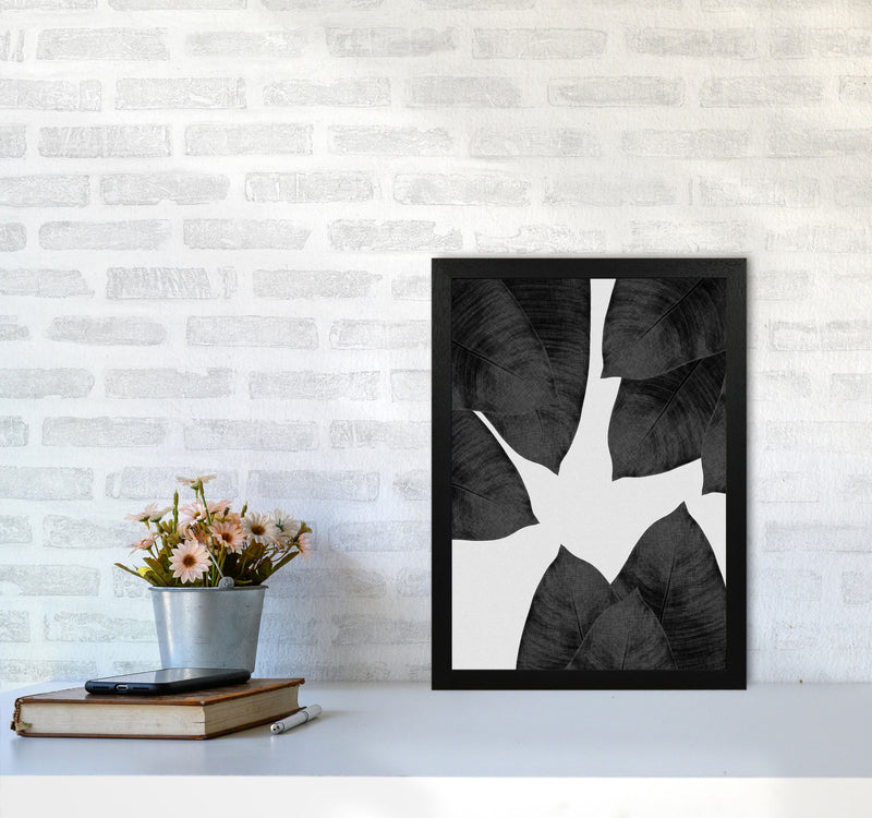 Banana Leaf Black & White I Print By Orara Studio A3 White Frame