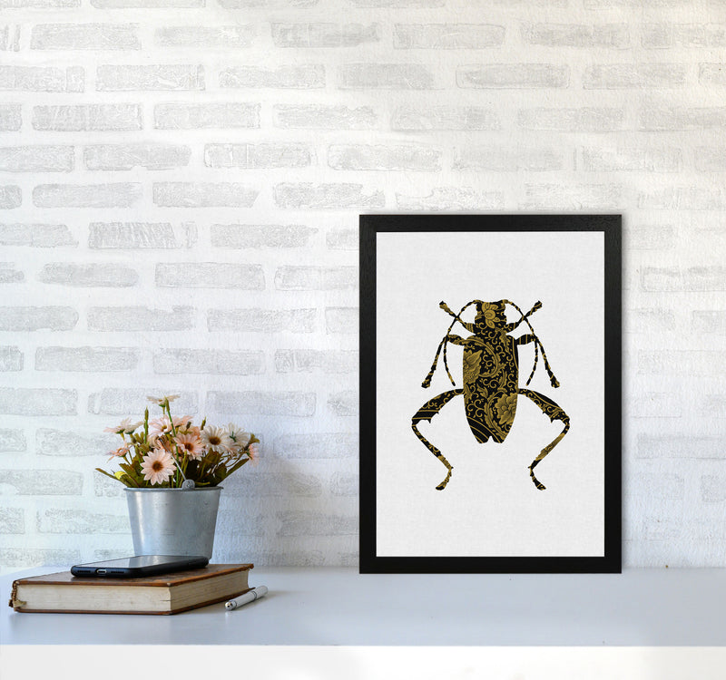 Black And Gold Beetle III Print By Orara Studio Animal Art Print A3 White Frame