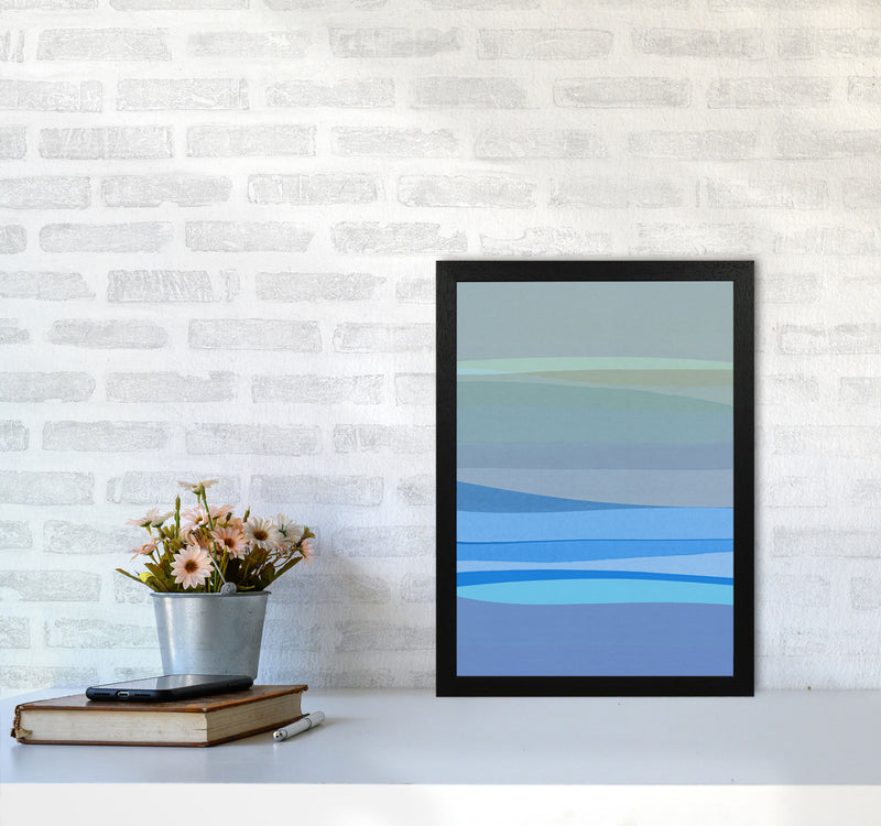 Blue Abstract I Print By Orara Studio A3 White Frame