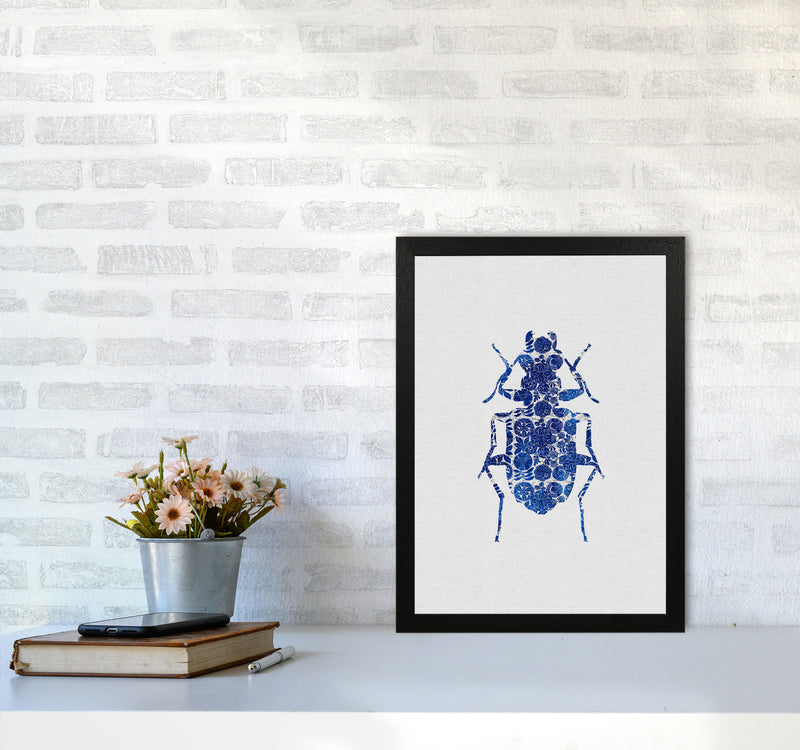 Blue Beetle II Print By Orara Studio Animal Art Print A3 White Frame